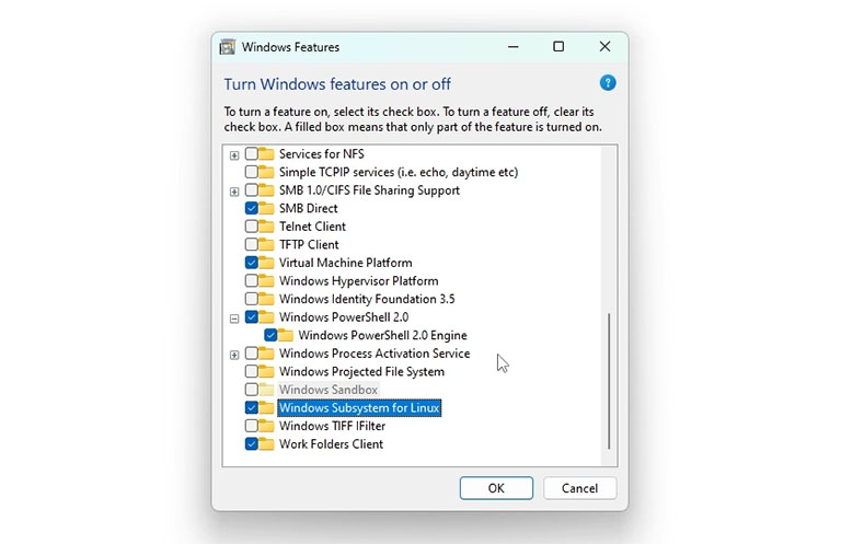 How to enable Windows Subsystem for Linux